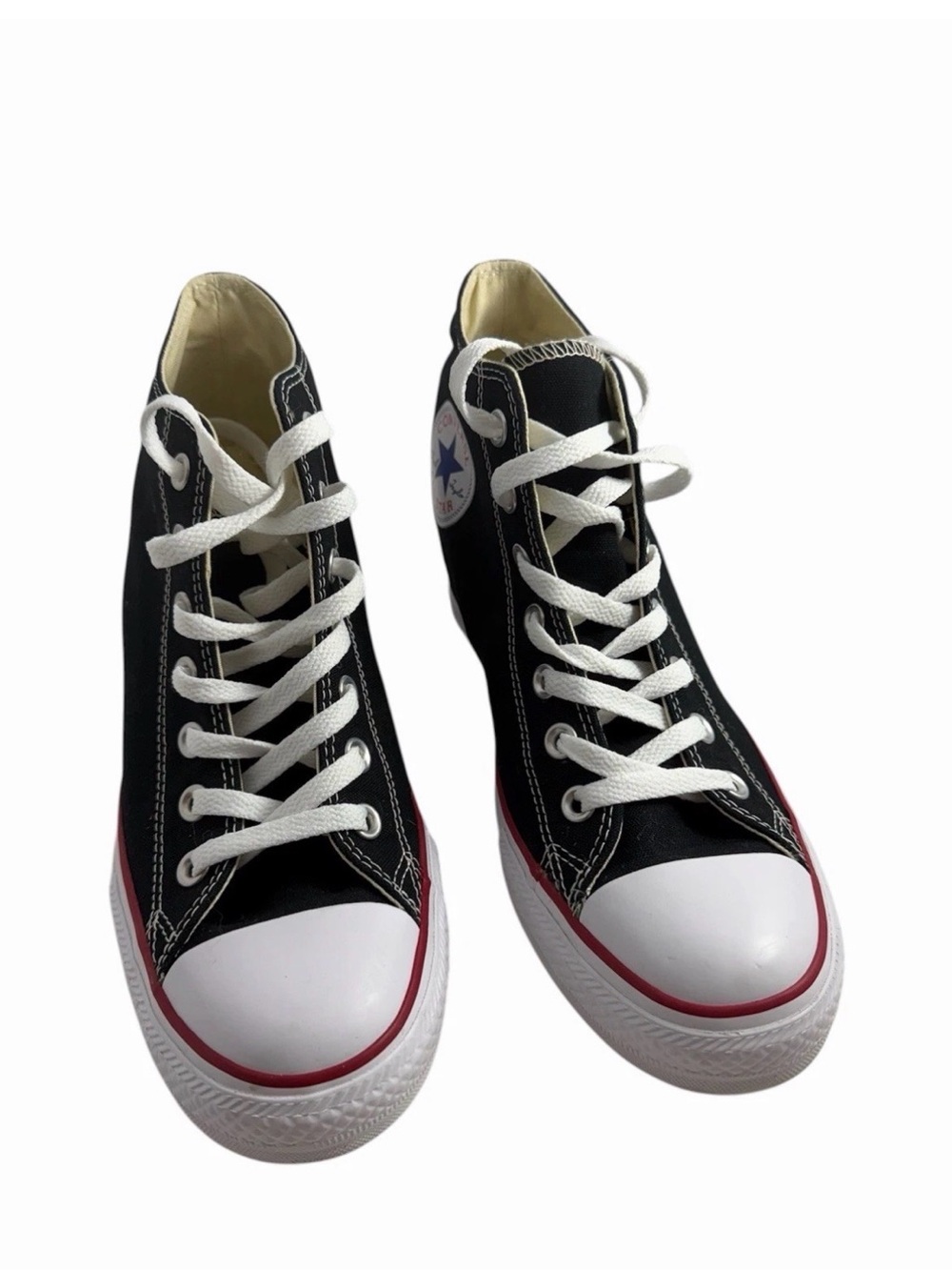 Converse Black High Top Sneakers with White Laces